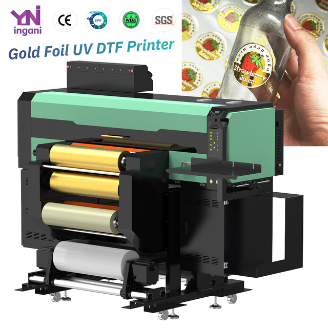 Ingani 4 Head I3200 Roll to Roll UV DTF Sticker Printer 4-head UV DTF Gold/Silver Foil Printer