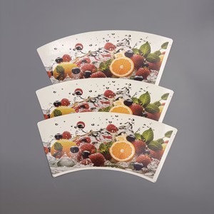 Material de Papel Premium con Estampado de Frutas, Apto para Alimentos, Recubierto de PE, para Vasos de Café y Té para Llevar de Marca - Product Image 4