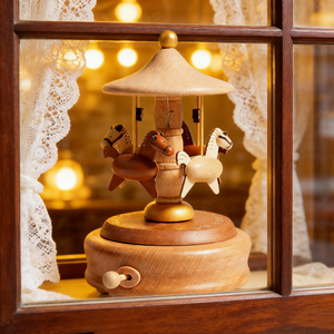 Articolo Popolare Yiyu: Trenino Carosello <span class=keywords><strong>in</strong></span> Legno Fatto a Mano, Minimalista e Moderno, Personalizzabile, con <span class=keywords><strong>Musica</strong></span> di 30 Secondi, Regalo di Compleanno per Bambini - Product Image 2