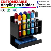 Support d'affichage mural portable en acrylique écologique personnalisé, tableau effaçable à sec pour marqueurs, organisateur de fournitures de classe et de bureau