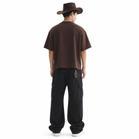 T-shirt pour homme 100% COTON, coupe ample et épaisse, logo personnalisé, stock vierge
