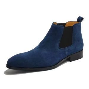 Chaussures pour hommes, bottes habillées à la cheville de style italien, confortables, décontractées, dessus en caoutchouc, imperméables, vente en gros, nouvelle tendance, design antidérapant - Product Image 3