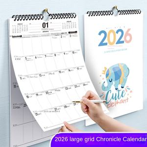 <span class=keywords><strong>Calendrier</strong></span> mural promotionnel 2026 style simple avec impression papier, motif éléphant, format A3/A4, affichage publicitaire - Product Image 2