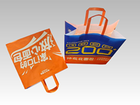 Sac en papier blanc personnalisé, écologique, laminé, pour la livraison de gâteaux, de desserts, de pain, de produits de boulangerie, pour les restaurants, emballage à emporter