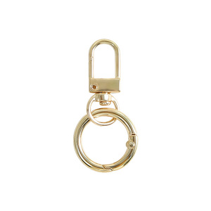 <b>Spring</b> Ring Buckle Keychain Zinc Alloy Plated Round 23 Mm 30 Mm Metal Key Chain <b>Door</b> Latch <b>Spring</b> Ring - Product Image 2