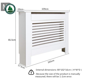 Cubierta <span class=keywords><strong>de</strong></span> radiador <span class=keywords><strong>de</strong></span> MDF, estantería <span class=keywords><strong>de</strong></span> <span class=keywords><strong>madera</strong></span> para armario, hogar y oficina, rejilla Vertical, blanco, 172L x 19W x 81H - Product Image 5