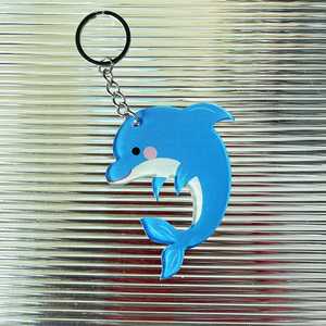 Nuevo y Lindo Llavero Creativo de Acrílico Estilo Marino con Colgante de Llave de Coche, Llavero de Ballena y Tortuga - Product Image 4