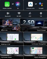Écran CarPlay de 10.1 pouces pour véhicules plus grands Écran tactile stéréo de voiture sans fil Apple Carplay Android Auto 4K Dash Cam HD Backup Cam