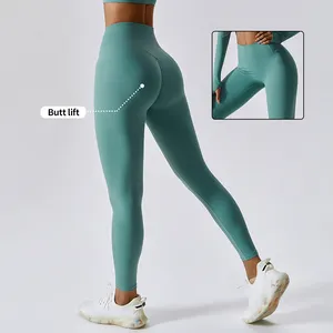 Custom Logo Spandex Sportswear Woman High Waist Yoga Leggings Workout Tight Fitness Clothes Gym Wear Butt Lifting Yoga Pants