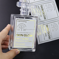 Étiquettes de parfum personnalisées en feuille d'or, autocollants en rouleau pour flacons noirs de parfum