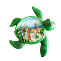 FH1010 Personnalisé Résine Souvenir Touristique 3d Tortue De Mer Tortue Italie Souvenir Aimant De Réfrigérateur