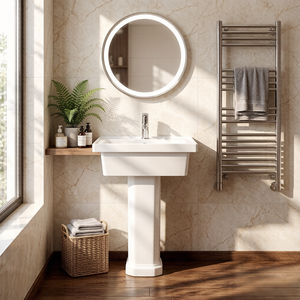 Lavabo Cuadrado de Cerámica Blanco Moderno al por Mayor de Fábrica, Fácil de Limpiar, Sanitario, para Baño, Hotel, Lavandería - Product Image 4