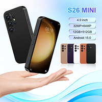 Smartphone S26 Mini con Batería de Ultra Larga Duración, 5G Desbloqueado, 4000mAh, Pantalla LED de 4 Pulgadas y 90Hz, Deca Core MTK 62XX, 12GB RAM, 1TB Almacenamiento, 108MP AI
