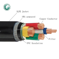 Cable Subterráneo Blindado de Baja Tensión 0.6/1kV 4x16mm²/25mm²/70mm²/95/120 con Aislamiento XLPE y Alambre de Acero Blindado SWA STA de Cobre de 4 Núcleos