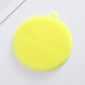 Silicone <b>Cleaning</b> <b>Brush</b> Non Scratch Dish Scrubber Reusable Kitchen Washing <b>Brush</b> with Hanging Loop - Product Image 5