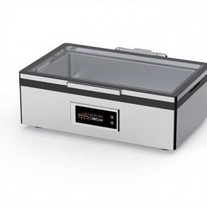 Chauffe-plats électrique en acier inoxydable pour buffet de restauration de luxe avec couvercle en verre - Product Image 3