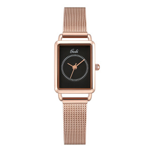 Reloj de Cuarzo Rectangular para Mujer, Color Oro Rosa, Pantalla Analógica, Correa Milanesa, Estilo Minimalista, 30 mm - Product Image 5