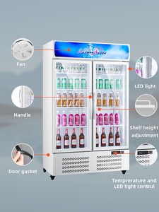 Réfrigérateur d'affichage de supermarché réfrigérateur Commercial réfrigérateur d'affichage réfrigérateur à <span class=keywords><strong>Coke</strong></span> à Double porte - Product Image 5