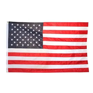 2023 cetakan poliester kualitas tinggi sublimasi bendera negara Amerika harga rendah Kampanye ukuran apapun bendera AS nasional