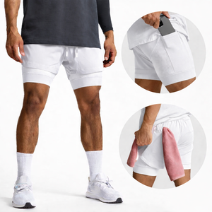 Pantalones Cortos Deportivos para Hombre con Logotipo OEM, Personalizables, de Compresión, Secado Rápido, para Correr, de 5 Pulgadas, de Malla, para Baloncesto - Product Image 4