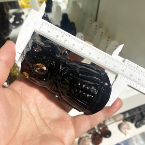 Sıcak satış obsidyen <span class=keywords><strong>Infinity</strong></span> dayağı oyma el oyma kristal el sanatları hediye için Yooperlite 7 çakra yumruk oyma - Product Image 5