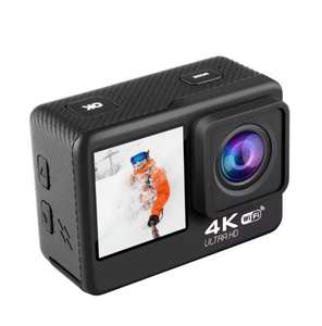 Caméra sportive 4K à double écran, dotée d'un écran tactile de 2 pouces, prend en charge le streaming Wi-Fi, télécommande sans fil - Product Image 2
