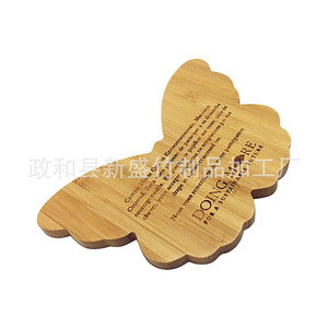 Factory wholesale tea cup mats, placemats, coffee heat insulation mats, creative butterfly-shaped <b>bamboo</b> <b>table</b> mats and cup - Product Image 5
