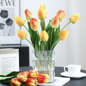 Tulipanes Artificiales de Plástico y Seda, Alta Simulación, Decoración para Bodas y Hogar, Accesorios de Fotografía, Ramo de Estilo Moderno - Product Image 4