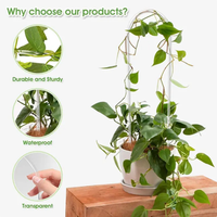 Treillis pour plantes grimpantes en acrylique transparent en forme de U moderne, tailles 30cm/47cm/48cm/58cm