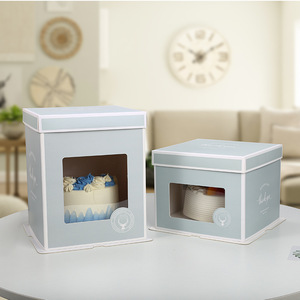 Tùy chỉnh có thể tái chế các tông Giấy Bánh hộp với xử lý cửa sổ trong suốt thiết kế tùy chọn màu sắc cho bao bì thực phẩm bánh bao bì - Product Image 2