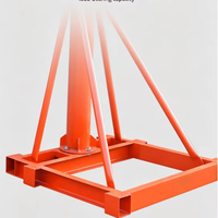 Mini-grue de chantier extérieure certifiée CE, câble métallique galvanisé de 30 m, grue rotative à 360°, freinage automatique à coupure de courant, capacité nominale de 400 kg