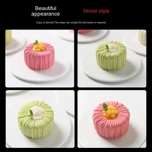 Molde <span class=keywords><strong>de</strong></span> silicona para Mousse <span class=keywords><strong>de</strong></span> flores <span class=keywords><strong>de</strong></span> 6 eslabones AKOKO molde <span class=keywords><strong>de</strong></span> pastel <span class=keywords><strong>de</strong></span> postre francés - Product Image 3