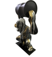 Personnalisation de la grande statue populaire de gorille en fibre de verre peinte à la main pour galerie d'art/vitrine/décoration de centre commercial