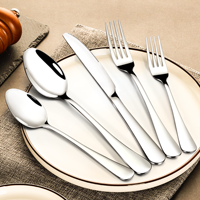 Moderne Ménagère en Acier Inoxydable 410 Argent Couverts de Table Couteaux Fourchettes et Cuillères pour Restaurant