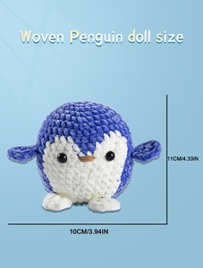 Kit de Crochet para Principiantes, Pingüino de Crochet, Fácil de Aprender, Kit de Tejido Amigurumi y Kits de Hilos para Manualidades - Product Image 5