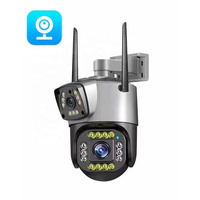 Caméra de surveillance extérieure à double objectif HD 4MP avec surveillance à distance, imagerie CMOS, panoramique/inclinaison, Wi-Fi sans fil, caméra de sécurité domestique