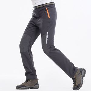 Pantaloni pantaloni lunghi da uomo colorati in tinta con alpinismo da sci in morbido guscio in pile caldo invernale Casual - Product Image 2