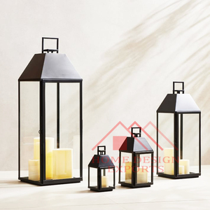 Linterna de hierro para decoración del hogar, minifarol dorado de bronce antiguo para decoración de boda - Product Image 5