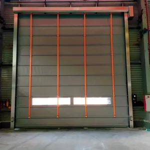 High Quality Automatic High Speed Pvc Stacking Doors Folding Type Pvc Fabric Fast Rolling Rapid Roller Shutter Door