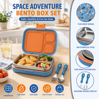 Boîte à lunch bento AIBAO sans BPA, chauffable, compatible micro-ondes et vapeur, 800 ml, compartiments, préparation de repas, plateau hermétique pour aliments pour bébés
