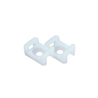 Support auto-adhésif pour serre-câbles 25 mm en nylon PA66, type selle, avec colle 3M et trou de fixation pour serre-câbles
