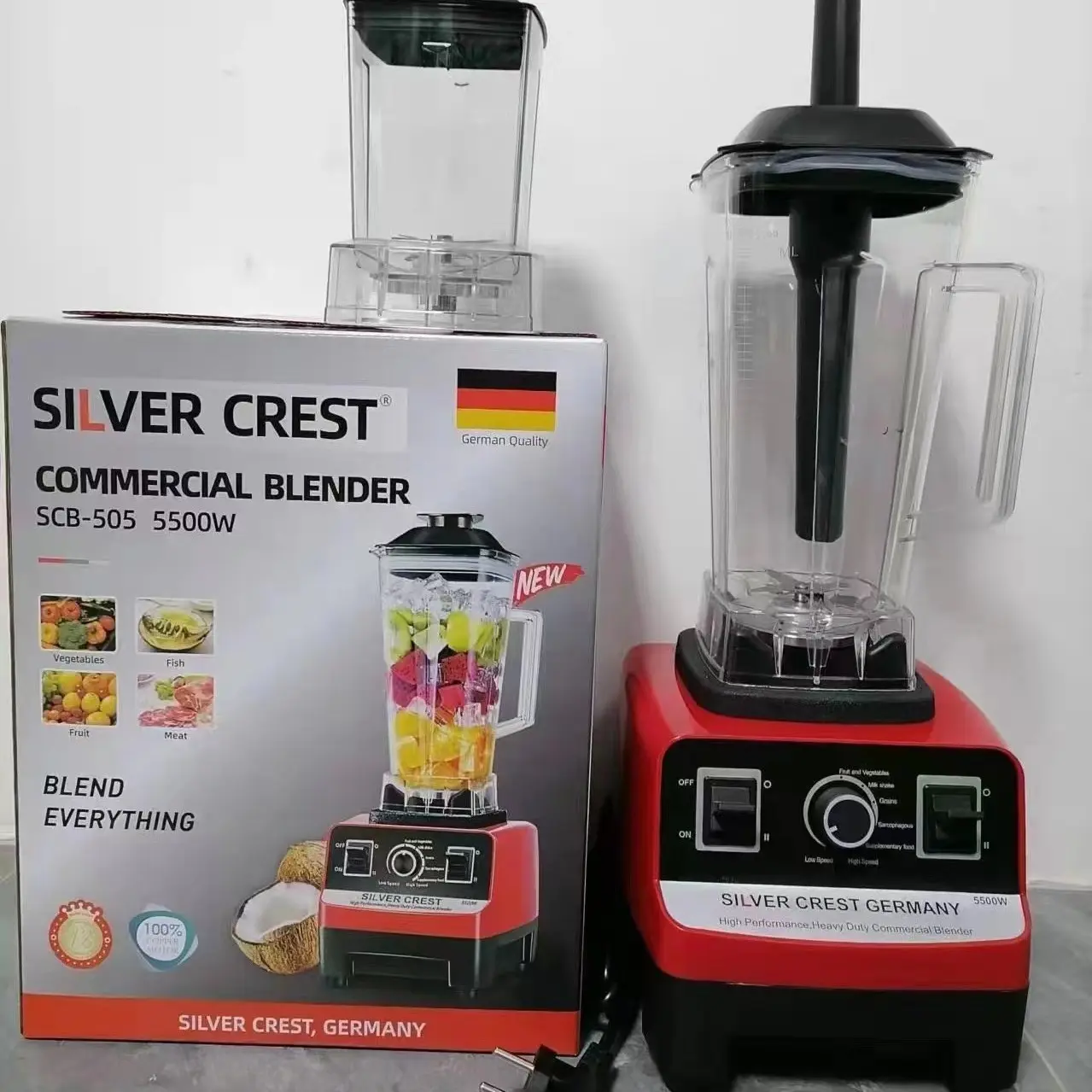 Silver Crest 2 em 1 5500 W Processador de alimentos elétrico de grau comercial para uso pesado RV eletrodomésticos de cozinha para hotel doméstico