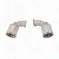 Flow Sport 200 cellules pour Porsche Panamera 971 2.9T + Résonance basse fréquence optimisée 2019 SS304 Downpipe pour Tuning Automobile et Amélioration de Puissance