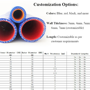 Nhà Máy Tùy Chỉnh Nhiệt Độ Cao Xe Tản Nhiệt <span class=keywords><strong>Intercooler</strong></span> Linh Hoạt Thẳng 3 Inch Sóng Dây Thép Gia Cố Silicone Ống - Product Image 3