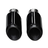 SYPES voiture acier inoxydable fibre de carbone système de pointe d'échappement Quad silencieux pointe tuyaux d'échappement pour 2011-2014 porsche Cayenne 958-1
