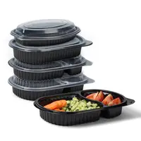 Einweg-Mikrowellen-Aufbewahrung behälter aus Kunststoff in Lebensmittel qualität Stapelbare Lunchbox zum Mitnehmen zum Mitnehmen mit Deckel für das Restaurant