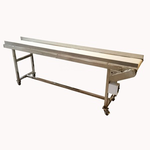 Convoyeur alimentaire mobile de 2 m, bande transporteuse en PU, acier inoxydable, vitesse réglable, convoyeur de table de restaurant pour une manipulation efficace des aliments - Product Image 5