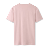 Kaos Wanita Denim Warna Solid Berkualitas Tinggi Lengan Pendek Grosir 100% Katun Slim Fit Formal