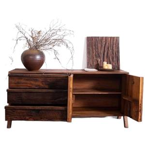 Aparador de Madera de Olmo Estilo Wabi Sabi, Mueble de Almacenamiento de Madera Sólida para Sala de Estar - Product Image 5