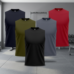 Camiseta Deportiva sin Mangas de Compresión para Hombre con Logotipo Personalizado, Tejida, Atlética, de Secado Rápido, para Entrenamiento Deportivo - Product Image 3